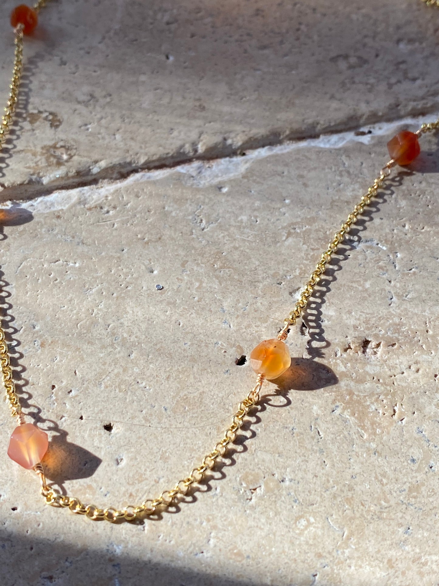 beaded chain necklace