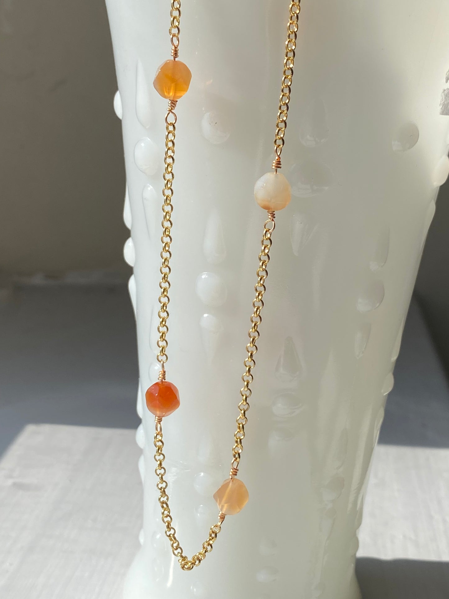 beaded chain necklace