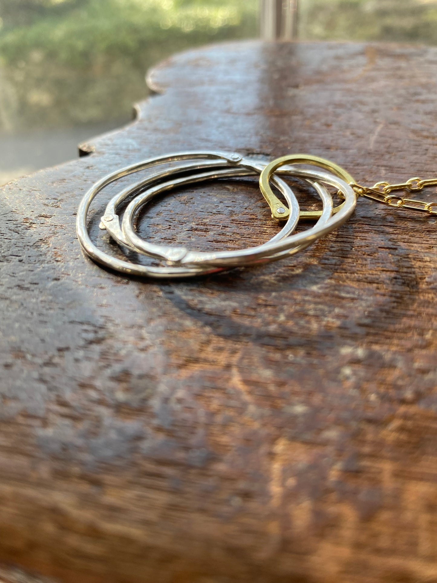three hoop necklace
