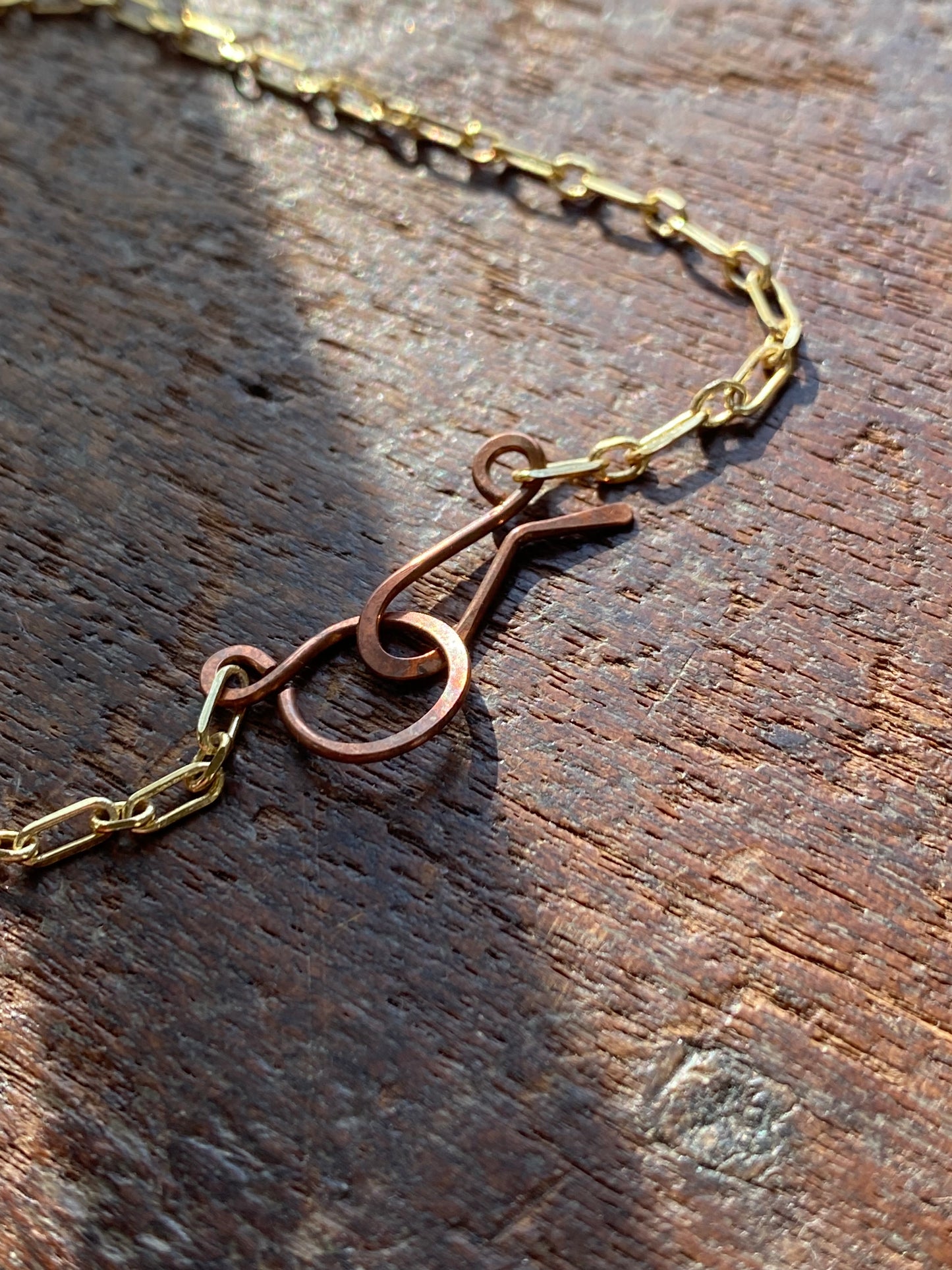 horseshoe necklace with Herkimer diamonds