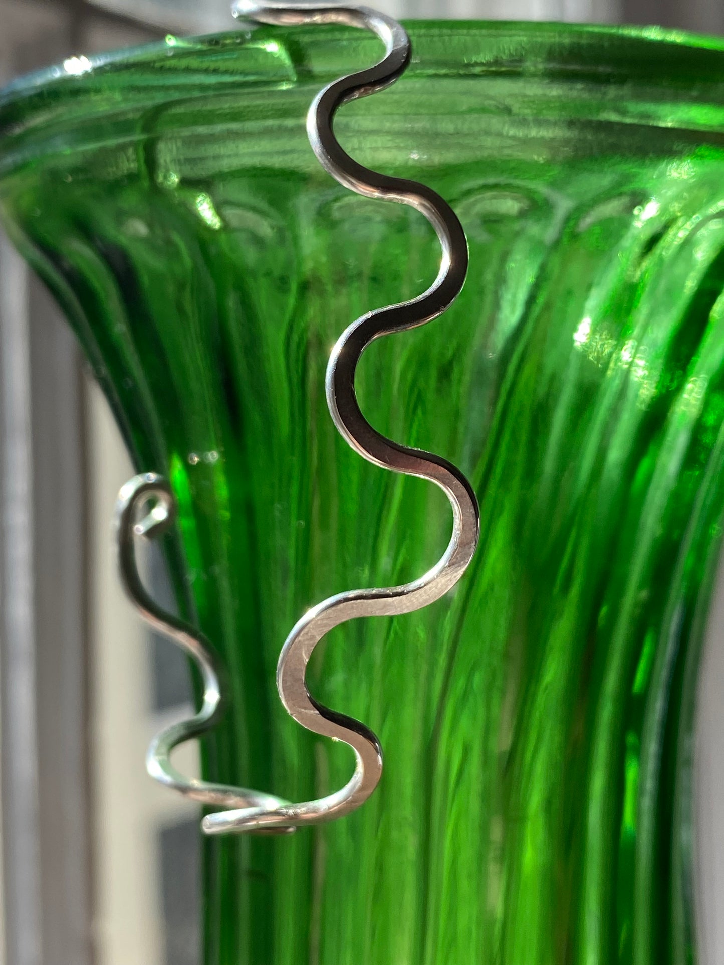 cuff bracelet in silver wave