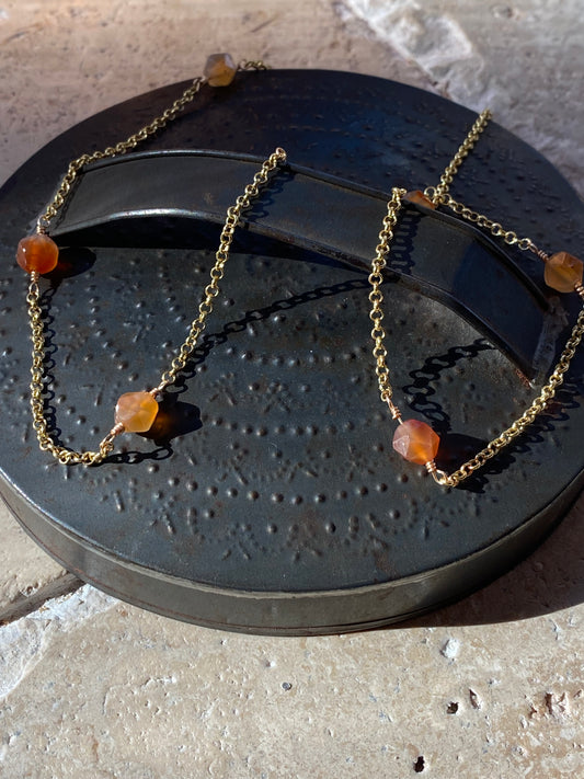 beaded chain necklace